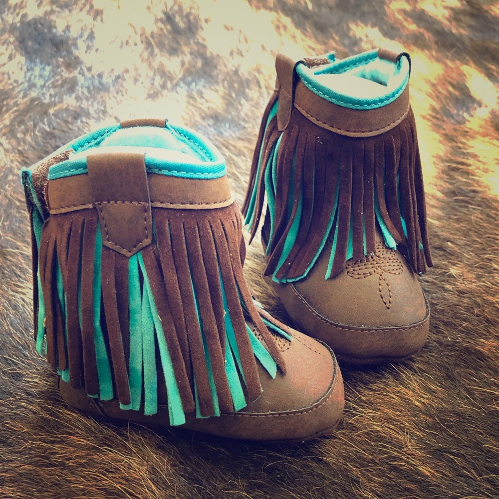 Baby western fringe boots